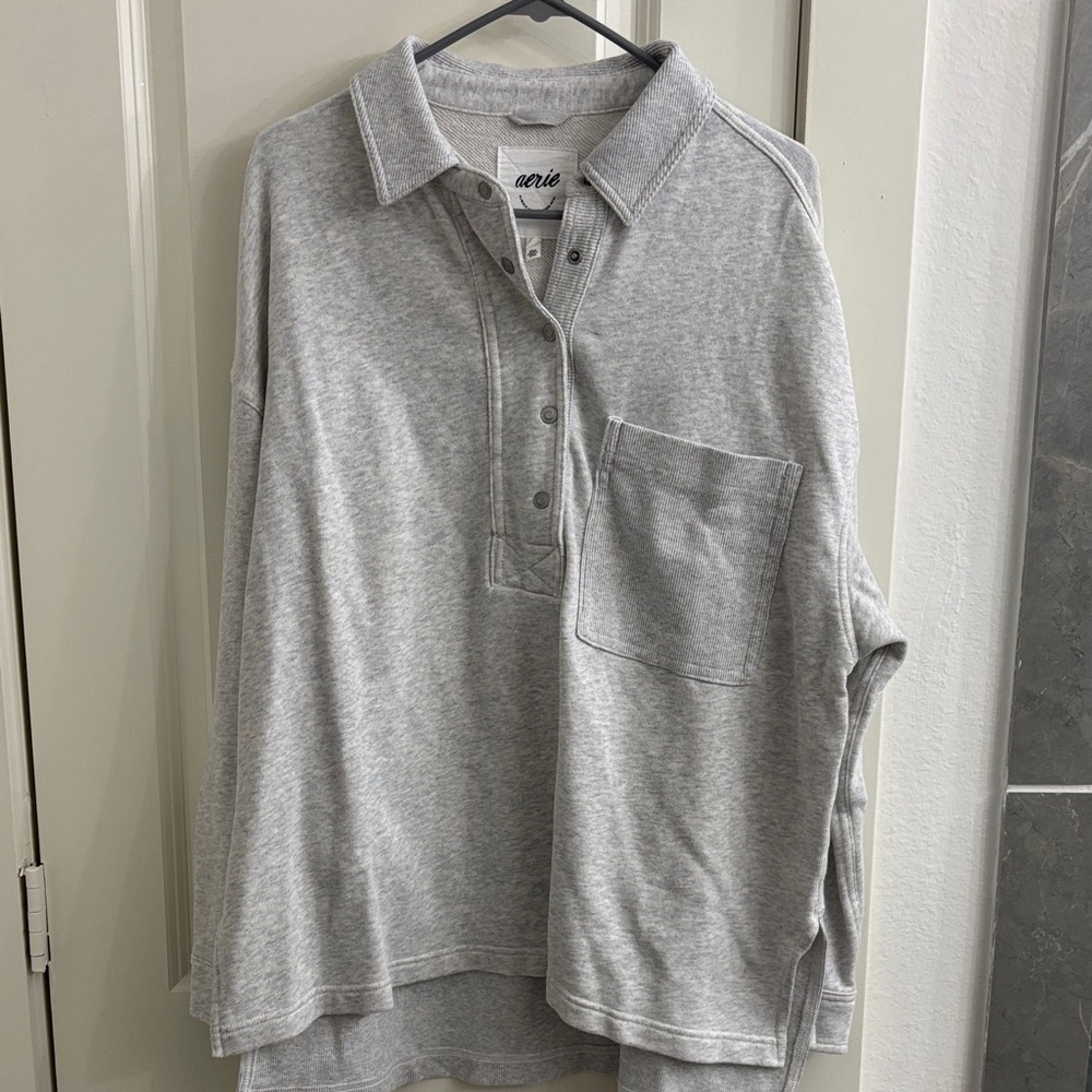 Aerie Chore Popover sweatshirt, size M